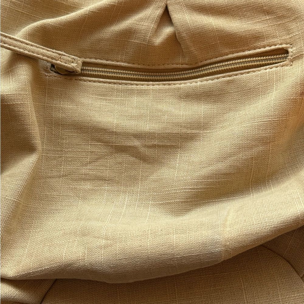 J. Jill Women’s Tan Linen Woven Tote Hobo Hand Bag - Picture 10 of 15